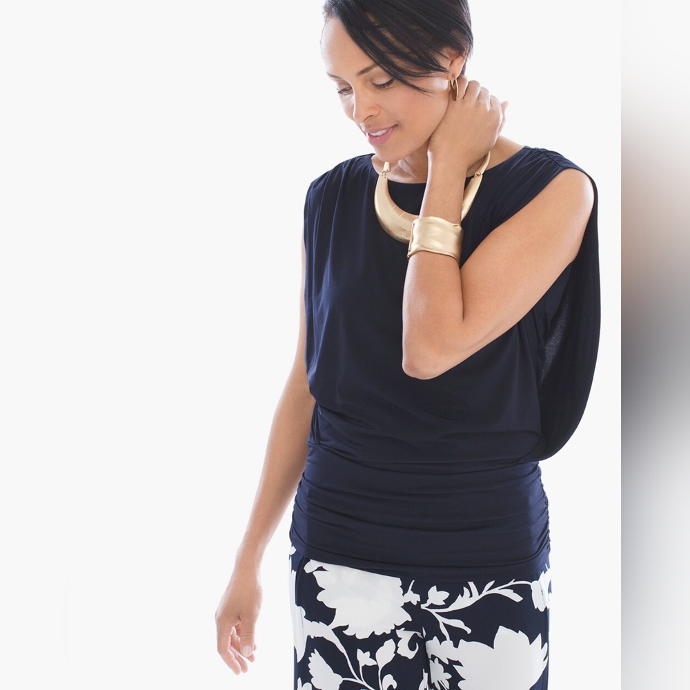 NWT - Chico's KNIT KIT Banded Top Size 3